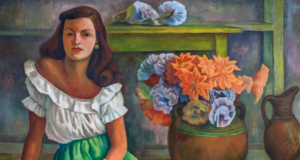 Quando l’ARTE costruisce un PAESE Mujer sentada con flores